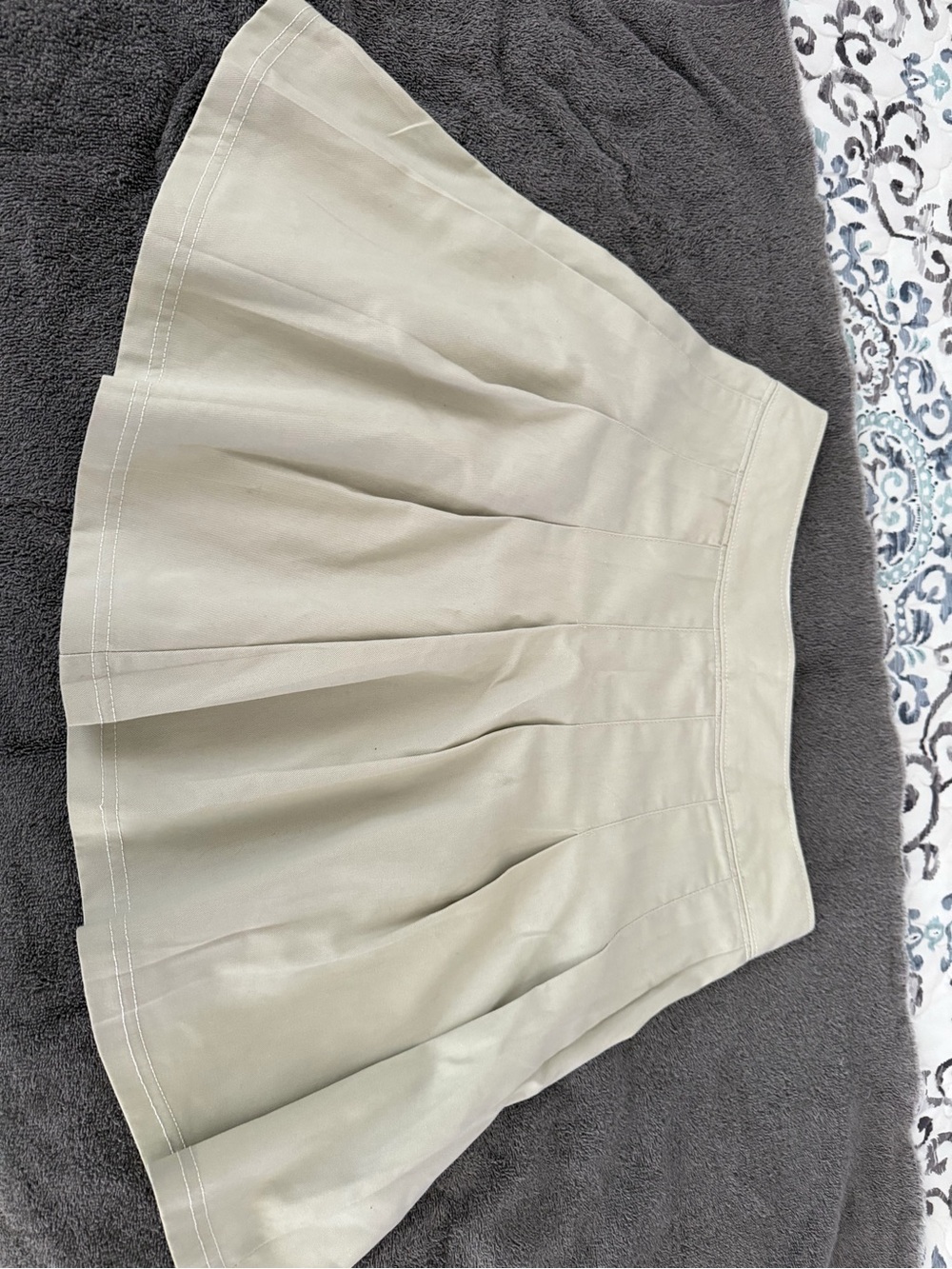 Pleated A-Line Skirt in Light Beige - Women's Skirt Dickies